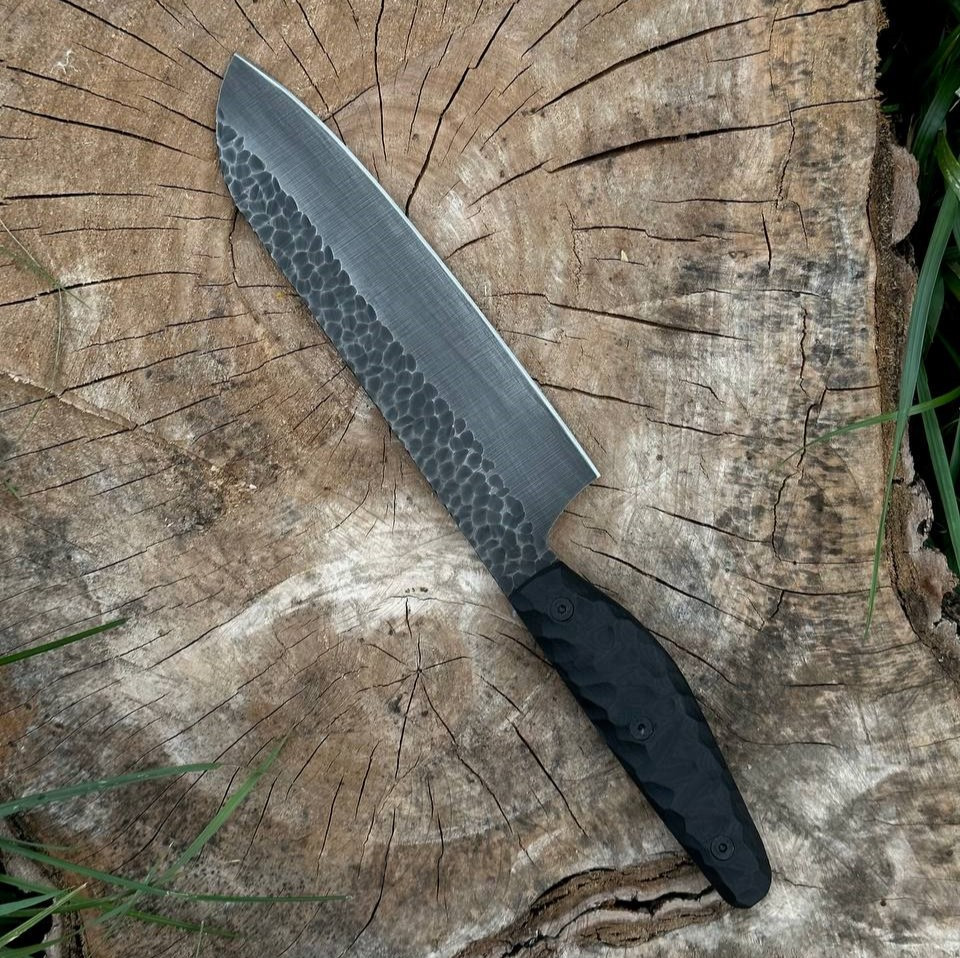 Кухонний ніж КАМІНЬ ШЕФ Gorillas BBQ ручна робота сталь 50х14мф KN111, фото 1