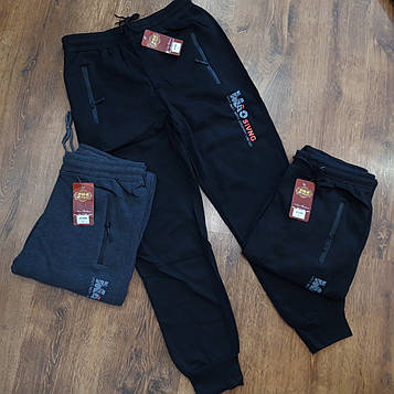 Теплі чоловічі спортивні штани з начосом,2 кишені Art: 6129 Опт(упаковками по 12 шт.