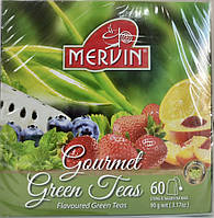 Чай зелений цейлонський MERVIN GOURMET асорті фруктове 60 пакетів
