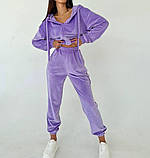 Модний велюровий костюм-трійка, фото 5