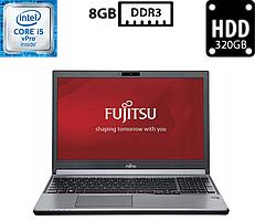 Ноутбук Fujitsu LifeBook E754/15.6"IPS(1366x768)/Intel Core i5-4300M 2.60GHz/8GB DDR3/HDD 320GB/Intel HD Graphics 4600/HDMI, DP