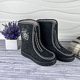 Жіночі бурки Dago з вишивкою Чорні розмір 37 - 41, фото 4
