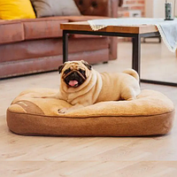 Матрас для небольших собак среднего размера, тёплый лежак для собак и кошек Teddy Honey L - 95х60х11см