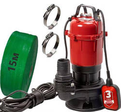 Фекальний насос із подрібнювачем + шланг 15 м гарантія 3 роки (DELTA 1.1) + трос, хомути