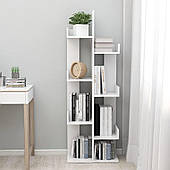 Книжні полиці, Шафа з полицями, Стелаж для книг у білому кольорі