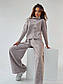 Теплий костюм вільний светр із високим коміром і розкльошені штани (р. 42-48) 2103234, фото 2