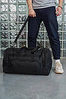 Дорожня сумка чорна Adidas, чорне лого (вел.) SND