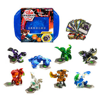 Бакуган, Ігровий набір Bakugan Evolutions 8 шт. + кейс, бокс для бакуганів, бакугани, синій