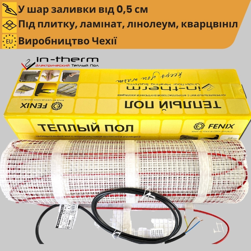 Електричний нагрівальний мат In-Therm ECO 160 Вт/м2 тепла підлога під плитку