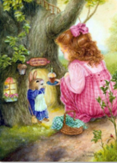 Картина стразами Повна викладка "Подарунок для зайчихи", на підрамнику 30*40см, Алмазна мозаїка
