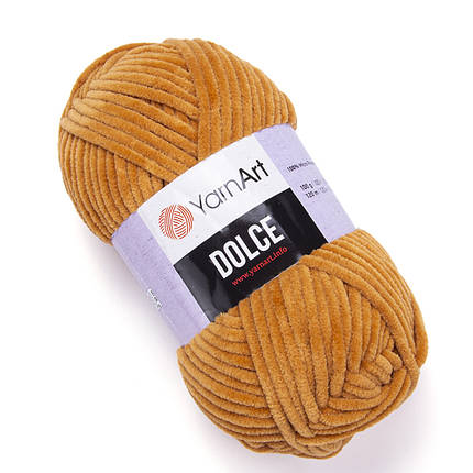 Пряжа YarnArt Dolce 854 горчичний, фото 1