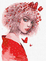 Картина по номерам "Поцелуй бабочек" 30х40 см, Рисование по номерам Набор для рисования.