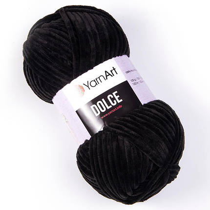 Пряжа YarnArt Dolce 742, чорний, фото 1