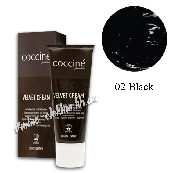 Делікатний крем для взуття Coccine Velvet Cream Чорний, 75 мл