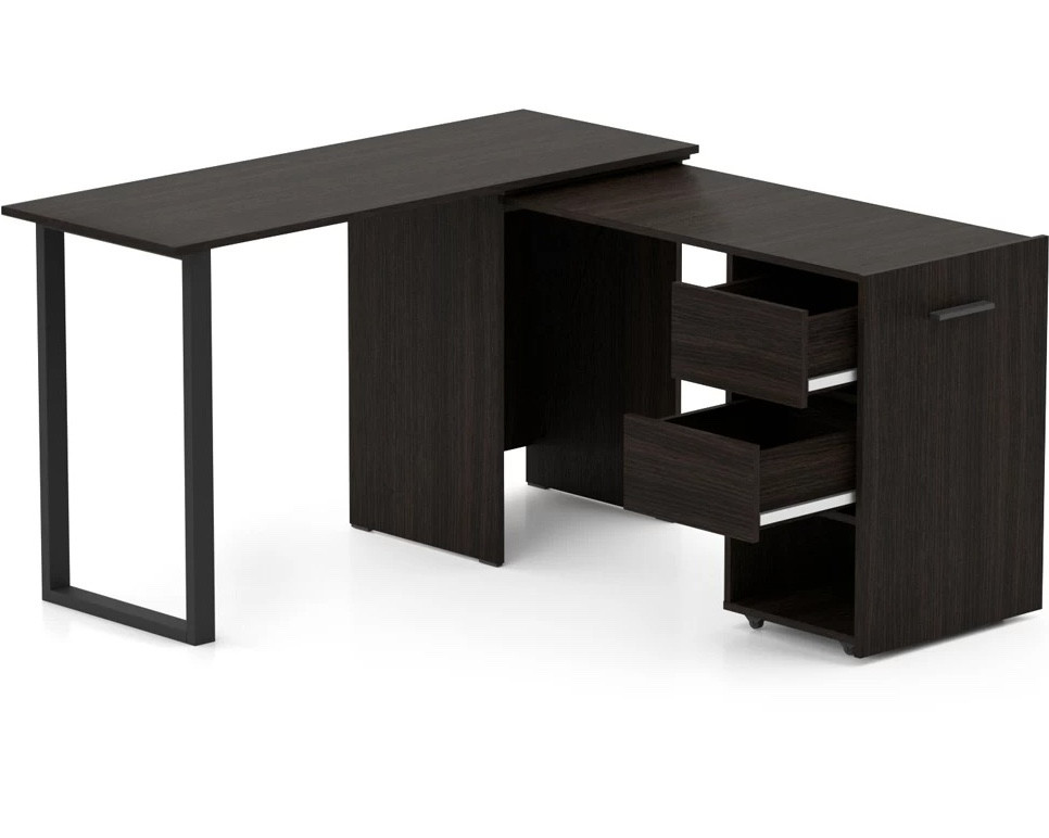 Стіл-трансформер Hobana Jambo з 2 шухлядами (Венге) ТМ Knap Knap