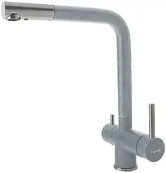 Комбінований гранітний змішувач Fabiano FKM 31.7 SS Grey Metallic, сірий, під осмос (8231.401.0804)