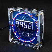 Годинник-конструктор для збирання з корпусом, кабелем живлення, сині