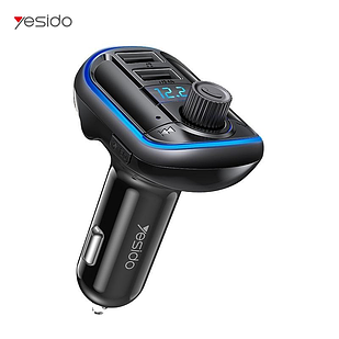 Автомобільний FM-модуль + зарядний пристрій у прикурювачі (2хUSB 3.1 A Bluetooth LED-дисплей) YESIDO Y44