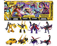 Трансформеры набор 4 шт Бамблби Transformers Buzzworthy Bumblebee Creatures Collide Hasbro F3933