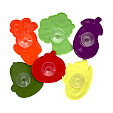 Іграшки для купання на присосках Веселі овочі з ігровим полем (комплект 6 шт) для гри малюків у ванній, фото 7