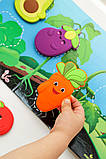 Іграшки для купання на присосках Веселі овочі з ігровим полем (комплект 6 шт) для гри малюків у ванній, фото 9