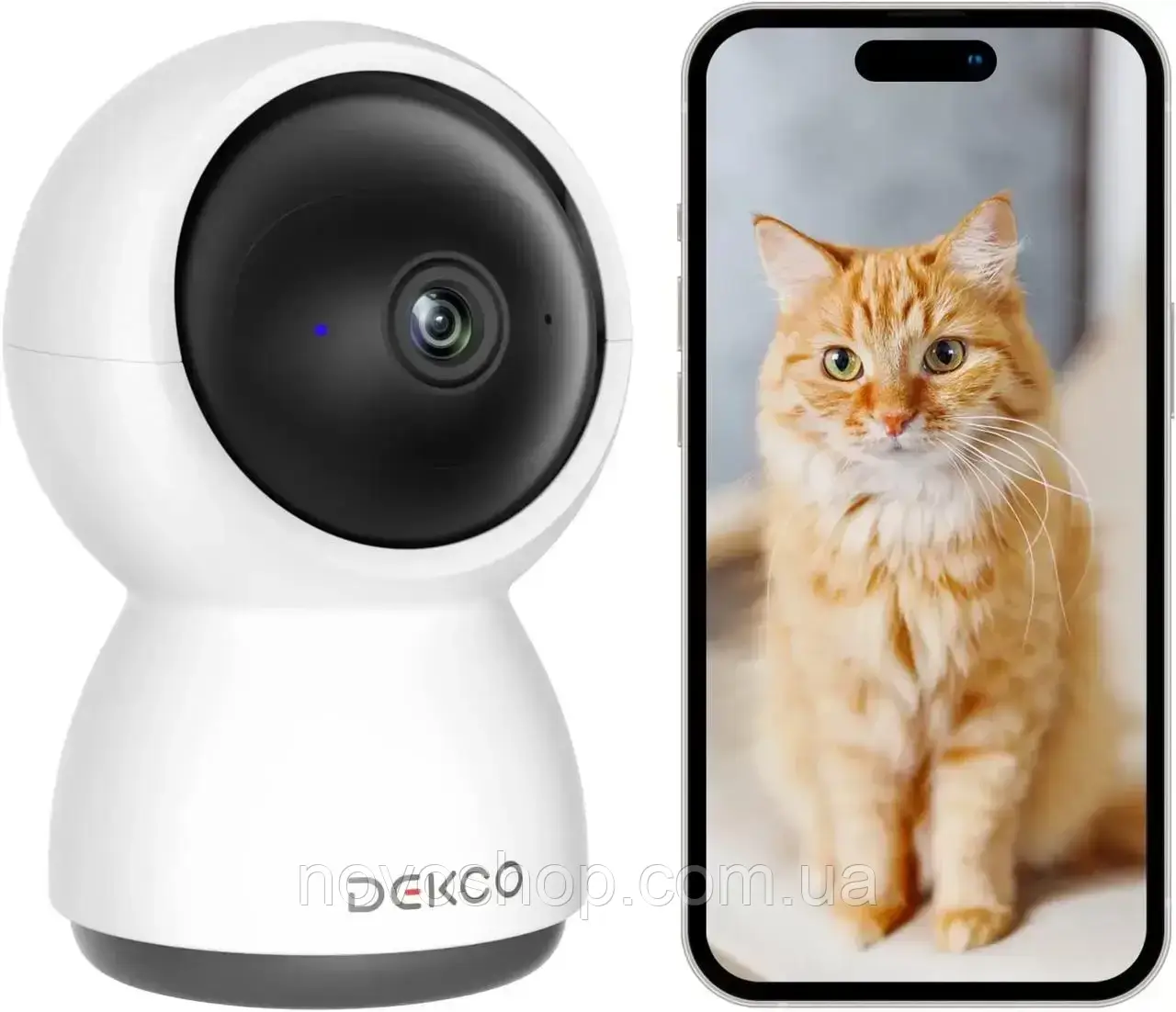 Внутрішня камера безпеки 2K WiFi DEKCO DC2L з нічним баченням