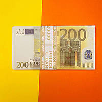 Сувенирные деньги 200 евро, 80 шт/уп