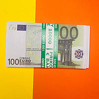 Сувенирные деньги 100 евро, 80 шт/уп