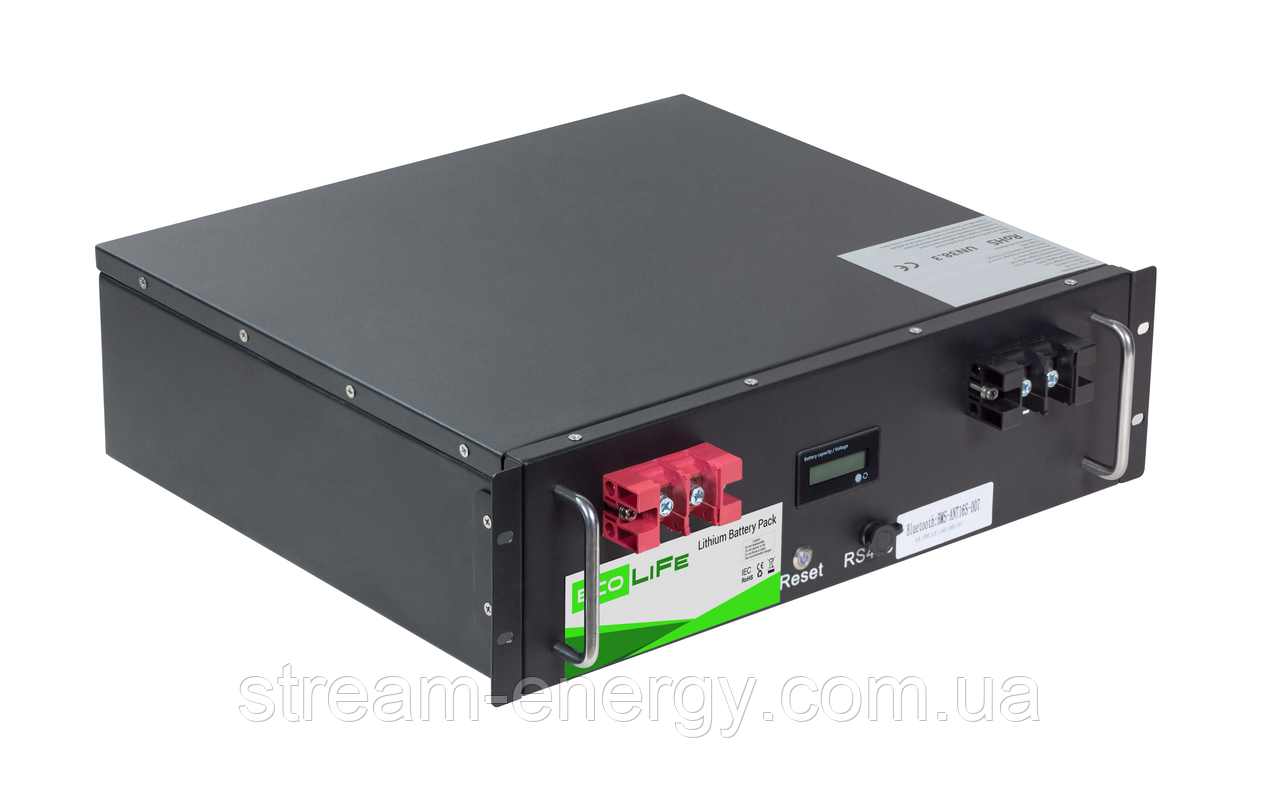 Акумулятор lifepo4 48v 220ah EcoLiFe 48-220 для сонячних батарей, ДБЖ, гібридних інверторів, фото 1