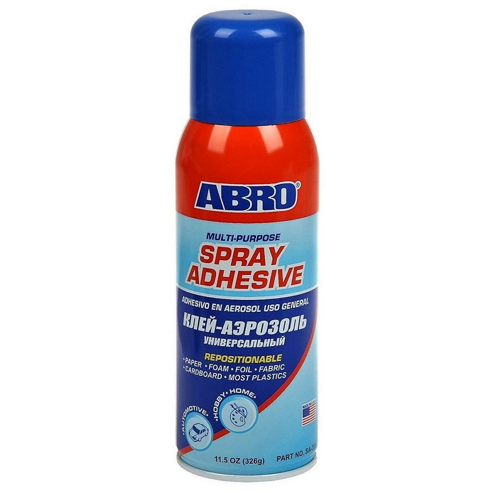 Універсальний водостійкий аерозольний клей Abro 326г
