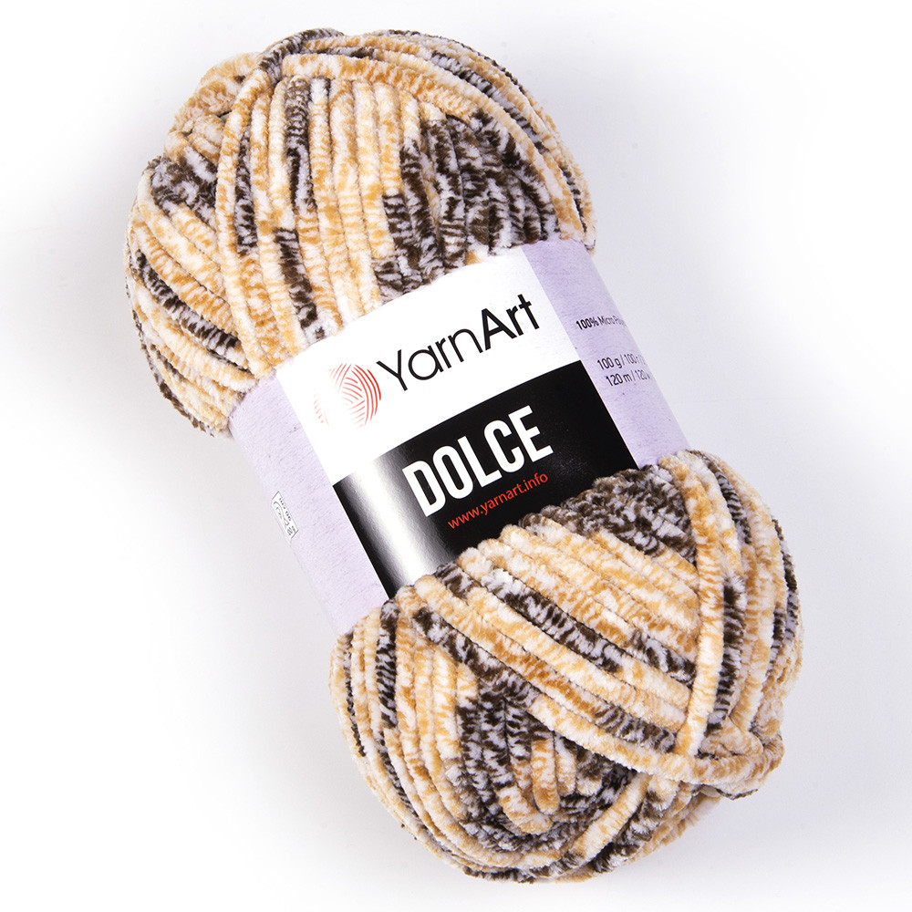Пряжа YarnArt Dolce 802 чорно-кремовий меланж