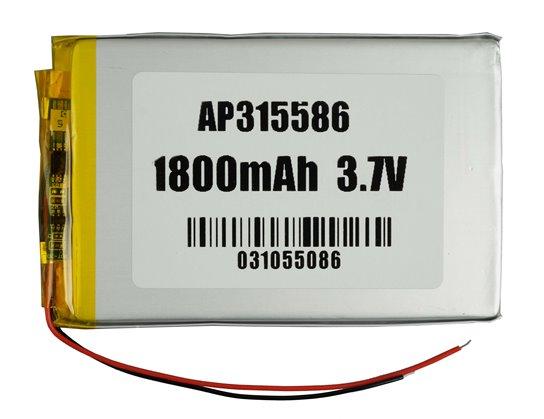 Акумулятор літієво-полімерний 1800 mAh 3.7 V 315586 для навігаторів, ридерів, електронних книг, планшетів