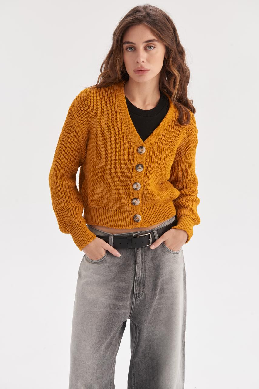Міні-кардиган "Ненсі" (гірчичний)