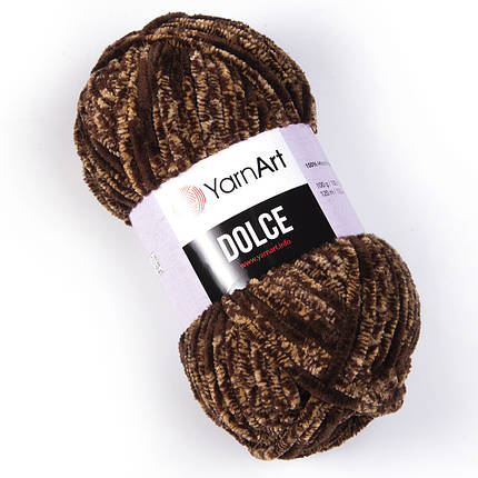 Пряжа YarnArt Dolce 804 коричневий меланж, фото 1