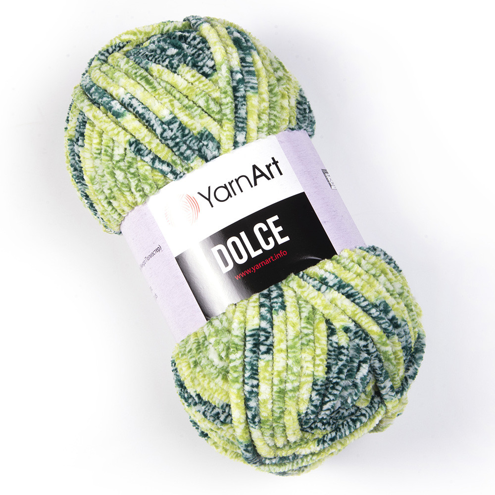 Пряжа YarnArt Dolce 808 салатовий меланж
