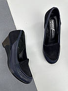 Туфлі жіночі мокасини сині Norka 163-16-40 37, фото 3