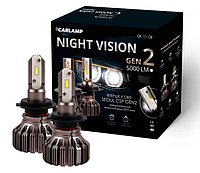 Светодиодные автолампы H7 Carlamp LED Night Vision Gen2 Led для авто 5500 K 5000 Лм (NVGH7)