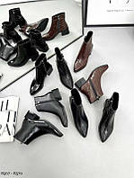 Ботинки женские на толстом каблуке демисезонные или зимние кожаные TOPs8570