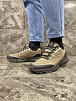 Теплые мужские зимние кроссовки хаки, утепленные мужские кроссовки с мехом, зимние спортивные ботинки на меху