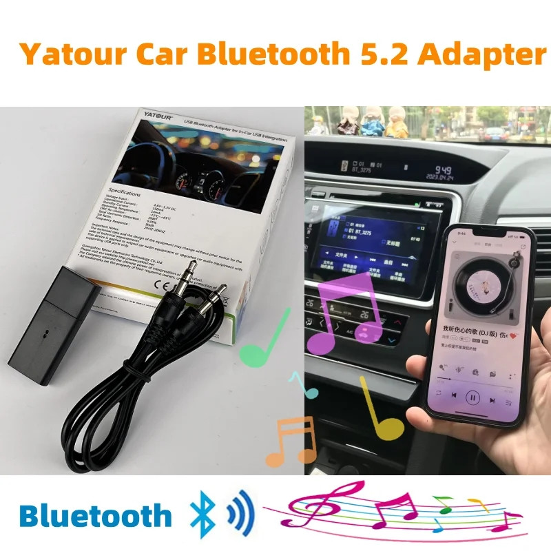 Bluetooth 5.2 USB Адаптер Yatour YT-UBT, фото 1