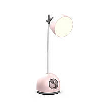 Розовая детская настольная лампа на аккумуляторе, ночник настольный сенсорный