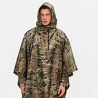 Тактический армейский военный дождевик , Качественный дождевик пончо (плащ-палатка) мультикам тактический