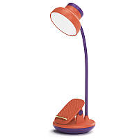Лампа настольная для школьника, лампа гибкая аккумуляторная и USB, Теракотовый
