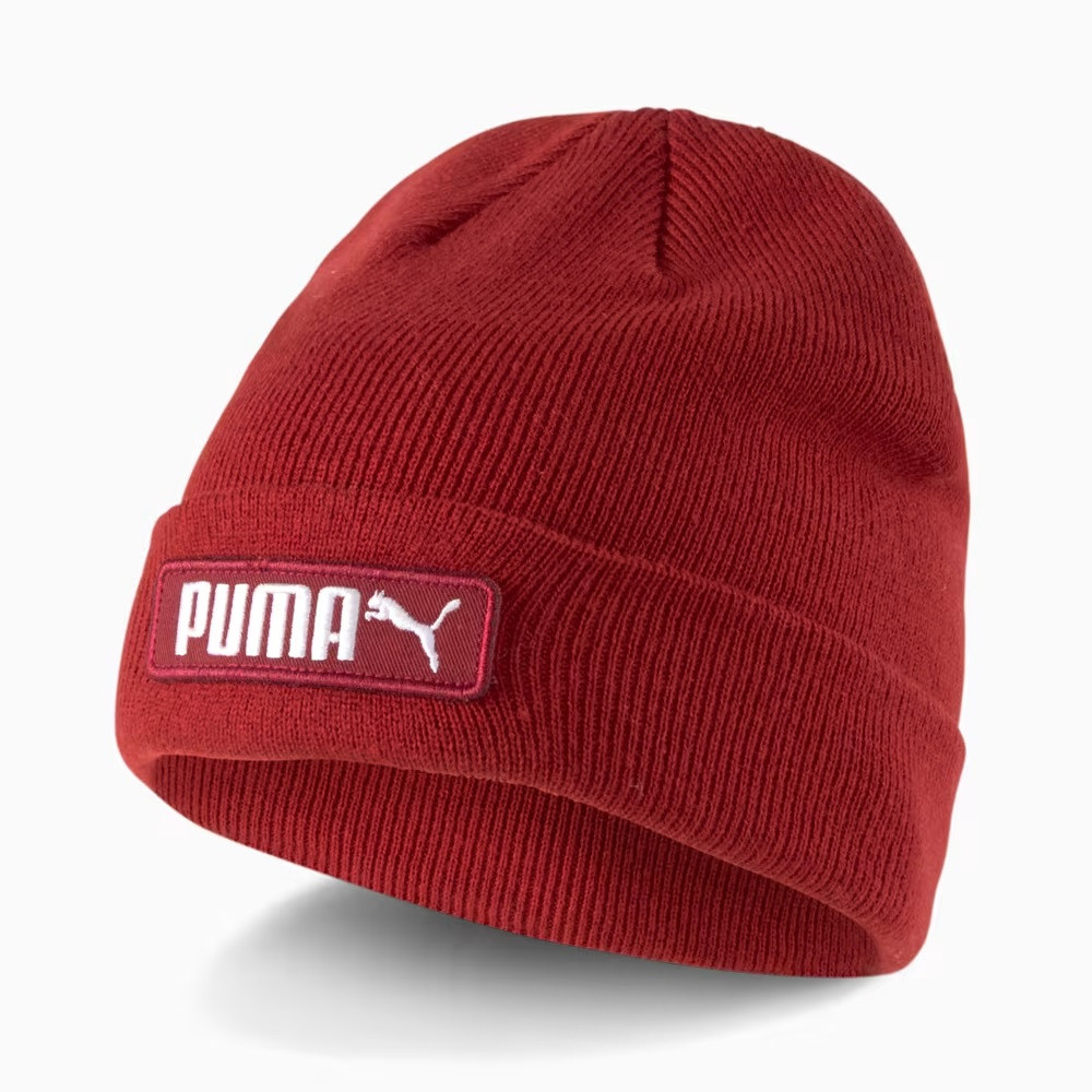Шапка спортивна Puma Classics Cuff Beanie 023434 04 (бурдовий, акрил, двошарова, тепла, зимова, бренд пума)