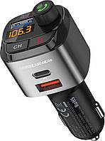 Автомобильный FM-трансмиттер UNBREAKcable Bluetooth зарядным портом PD3.0 и QC3.0, USB