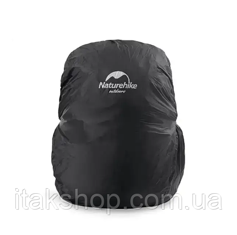 Чохол водонепроникний на рюкзак Naturehike кавер 35-45л (Чорний), фото 2