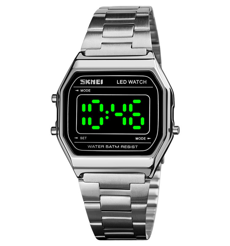 Skmei 1646 сріблястий наручний годинник