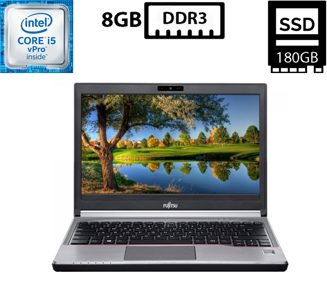 Ноутбук Fujitsu LifeBook E734/13.3"TN(1366x768)/Intel Core i5-4300M 2.60GHz/8GB DDR3/SSD 180GB/Intel HD Graphics 4600/Camera, DP