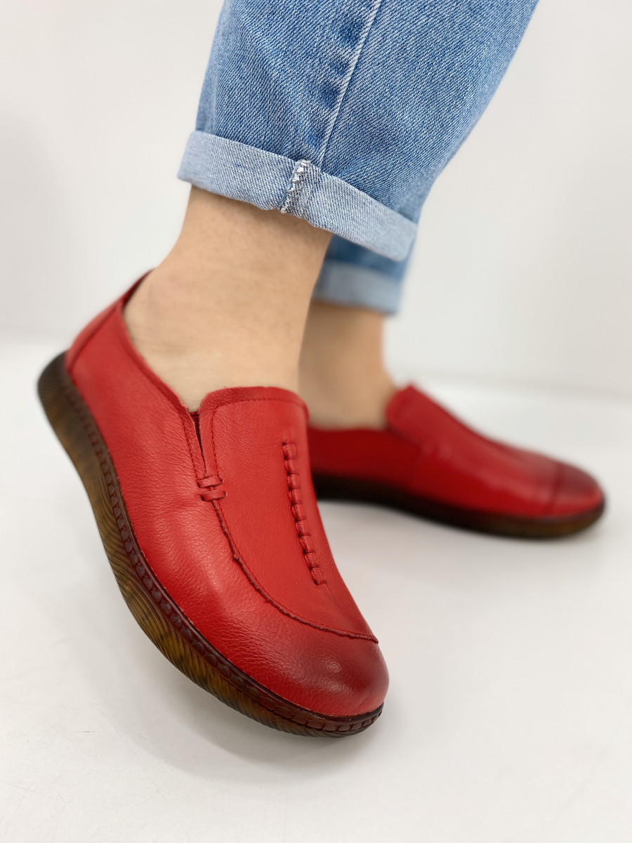 Туфлі жіночі MeegoComfort S2132-bright-red червоні з резинкою 37
