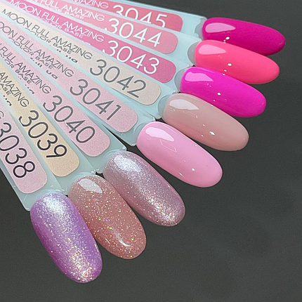 Кольорова база MOON FULL Amazing Color Base No3038, 12 мл бузкова з голограмою, фото 3